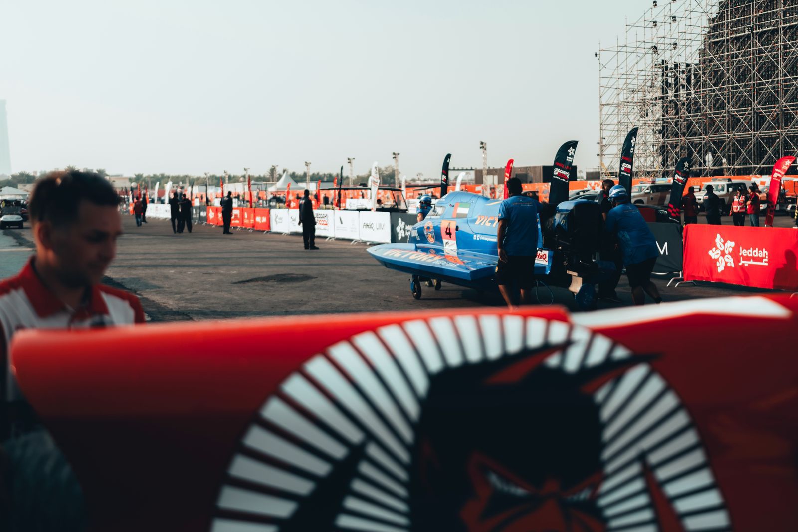 انطلاق التجارب الحرة استعدادًا لبدء منافسات الجولة الرابعة من بطولة العالم للزوارق السريعة الفورمولا1(F1H2O)